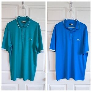 Callaway Men's Bundle/2 Short Sleeve‎ Opti-Dri Performance Golf Polo Shirt Sz XL